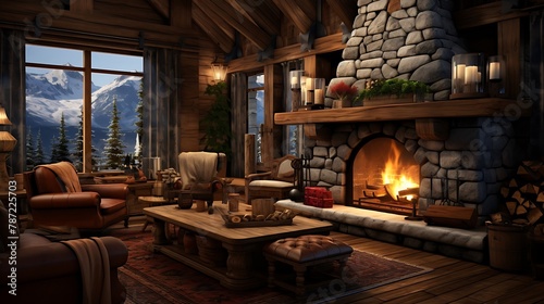 fireplace in the living room
