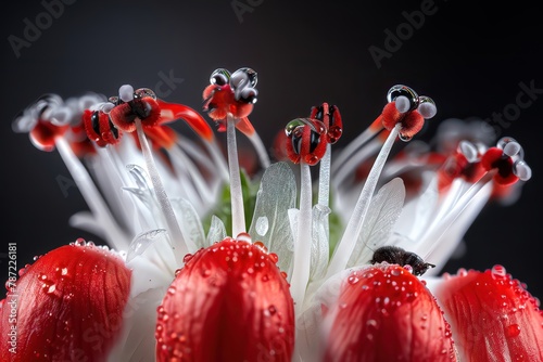 The inner workings of a blossom unfold, showing nature s artistry in this detailed flower closeup photo