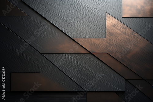 An abstract metal background characterized by iron, brushed Iron surfaces with hints of polished chrome photo