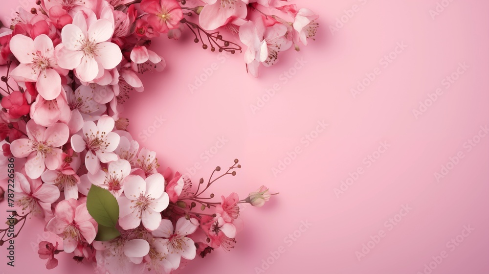 Elegant Pink Floral Arrangement on a Delicate Pastel Background