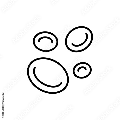 Blood cell outline icons, minimalist vector illustration ,simple transparent graphic element .Isolated on white background