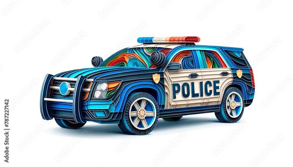 Stylized police SUV illustration, perfect for law enforcement support ...