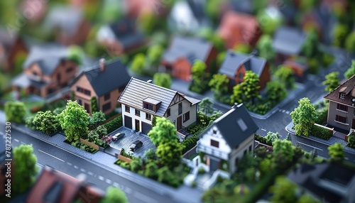 Housing Market Forecast, Illustrate the economic forecast for the housing market with images of real estate developments, home sales, and mortgage rates