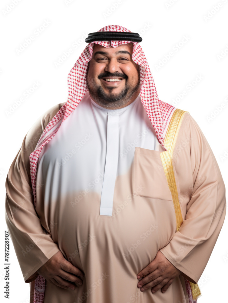 Little fat Arab man smile and happy emotion transparent background Little fat Arab man smile and happy emotion transparent background
