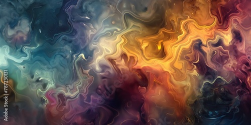 A digital art piece with swirling colors blending seamlessly to create a vivid abstract backg photo