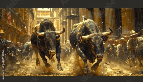 Contrarian Trading, Illustrate the concept of contrarian trading with images of traders taking positions against prevailing market sentiment, often based on overbought or oversold conditions photo