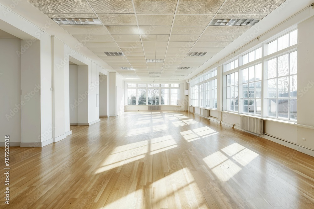 Trees and green environment in eco-friendly glass office Sustainable building. Beautiful simple AI generated image in 4K, unique.