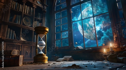 Celestial Countdown: A Mystical Study of an Ancient Hourglass