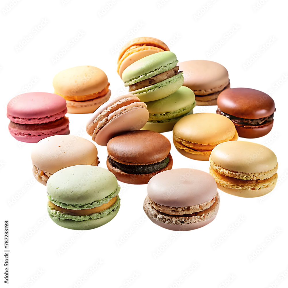 Fototapeta premium Macaroon isolated on transparent background