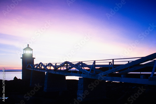 Marshall Point Light Station at dusk photo