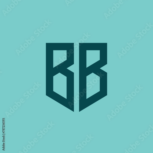 BB. Monogram of Two letters B and B. Luxury, simple, minimal and elegant BB logo design. Vector illustration template.
