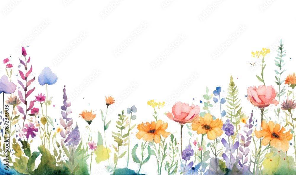PNG Midsummer border watercolor backgrounds painting outdoors.