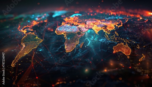 Globalization Dynamics  Visualize interconnected global markets  international trade routes  and cultural exchanges to represent the dynamics of globalization
