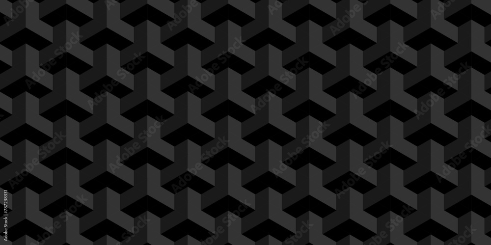 Abstract cubes geometric tile and mosaic wall or grid hexagon technology wallpaper. black and gray geometric block cube structure backdrop grid triangle texture vintage design. Abstract cubes geometric tile and mosaic wall or grid hexagon technology wallpaper. black and gray geometric block cube structure backdrop grid triangle texture vintage design.