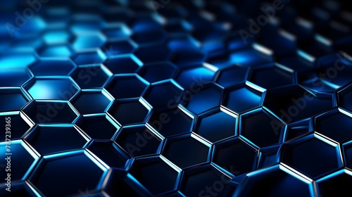 3D Graphene Molecule Pattern - Futuristic Nanotechnology Background with Intricate Hexagonal Texture