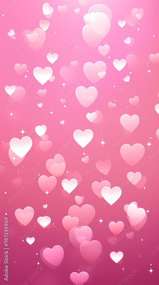 Valentine's Day soft pink and red heart bokeh Valentine's Day soft pink and red heart bokeh