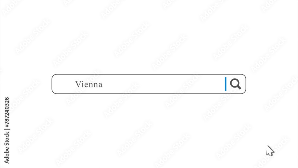 Vienna in Search Animation. Internet Browser Searching