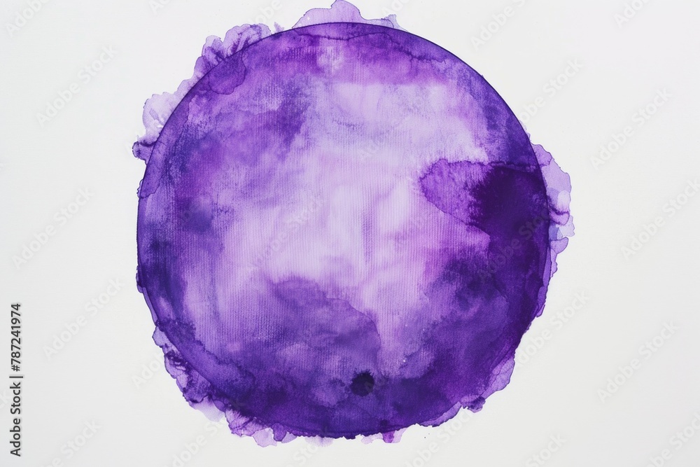 purple ink blot circle on white background purple ink blot circle on white background
