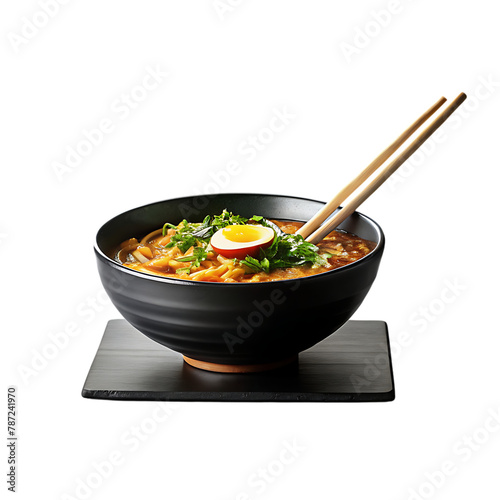 asian food on plate transparent psd