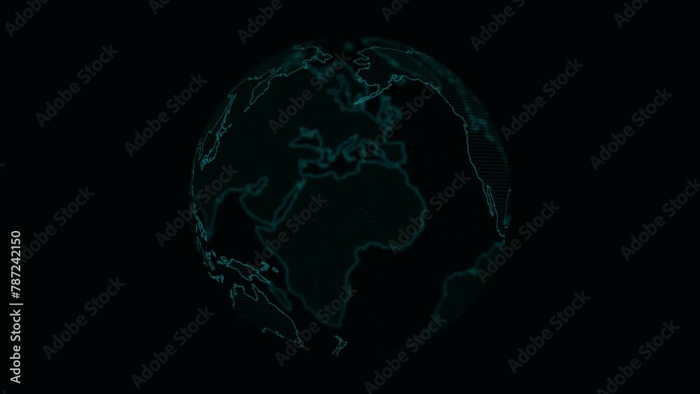 Planet Earth spins around in loop Planet Earth spins around in loop