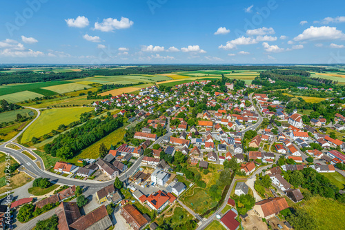 Ausblick auf Haunsheimin der Donauebene in Nordschwaben photo