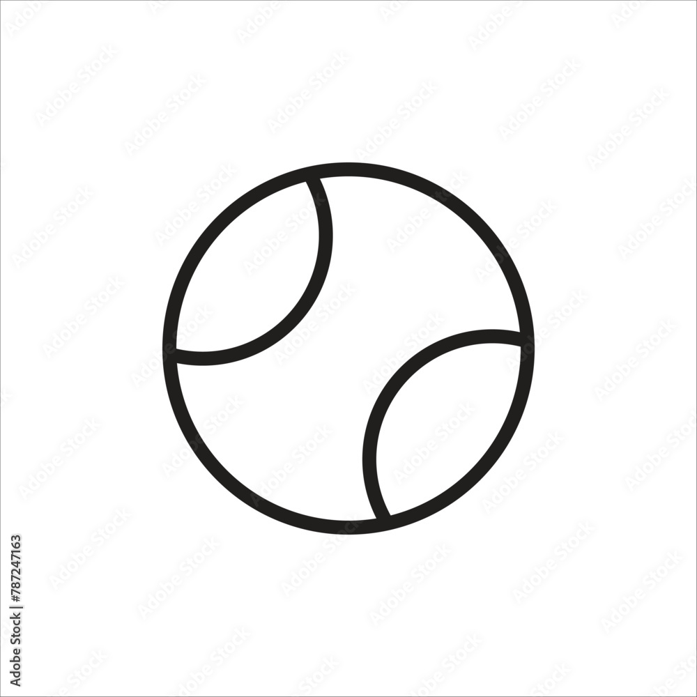 tenis ball vector icon line new template tenis ball vector icon line new template