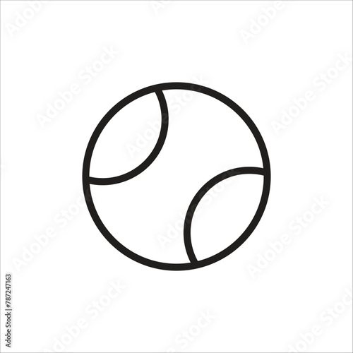 tenis ball vector icon line new template
