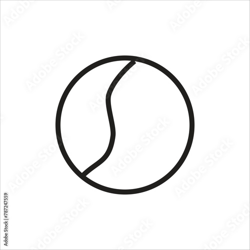 tenis ball vector icon line new template