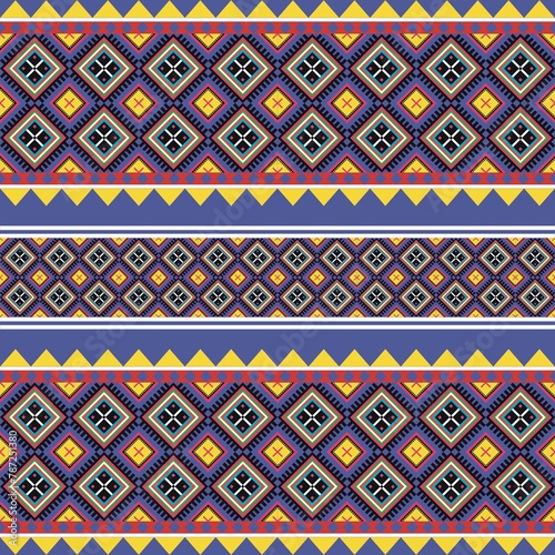 Geometric African tribal ethnic seamless pattern traditional Design for background, carpet, wallpaper, wrapping, Batik, fabric, rug, texture, decoration, embroidery style