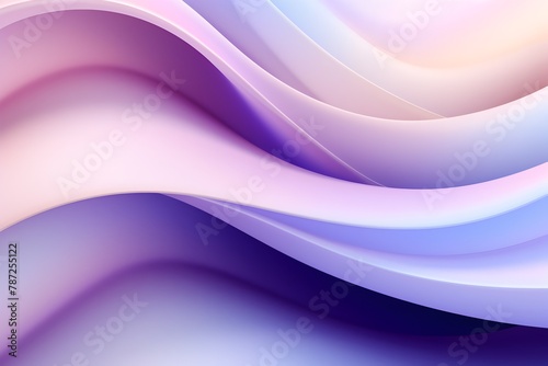Pastel Waves of Harmonious Abstract Design - Calming Futuristic Digital Artwork Background