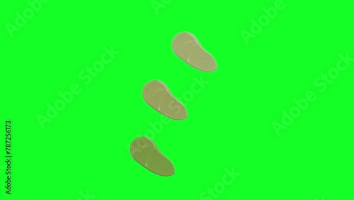 Swatch smearing foundation. 3 shades of Foundation, isolated on chromakey video stopmotion animation 4k photo