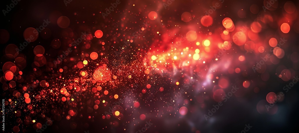 Abstract red light bokeh blur for enhancing captivating and visually appealing background imagery