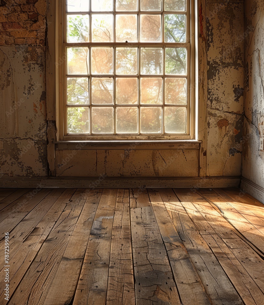 An Empty Room With Sunlight Shining Through a Window An Empty Room With Sunlight Shining Through a Window