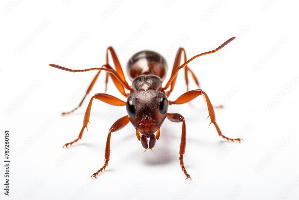 Fototapeta premium Tiny Ant in a Sea of White Space