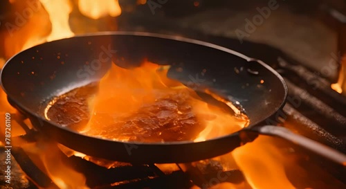 The Art of Cooking, A Simple Pan on a Stovetop Creates Deliciousness photo