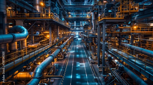 The guts of a modern oil refinery photo