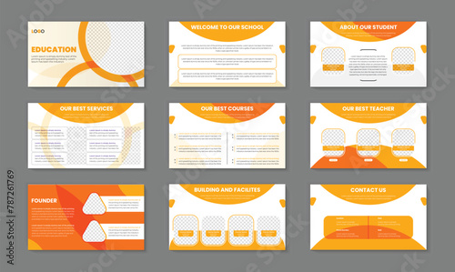 PowerPoint presentation template design for education ppt  and Presentation for best educational flyer, leaflet, marketing, advertising banner templates