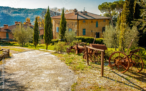 typical Italian vineyard farmhouse