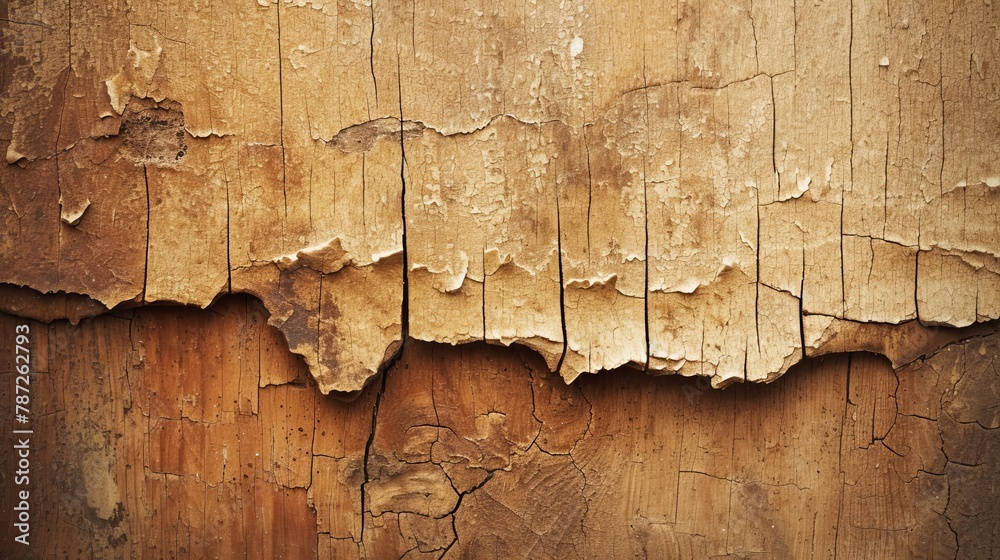 weathered wooden wall with peeling paint