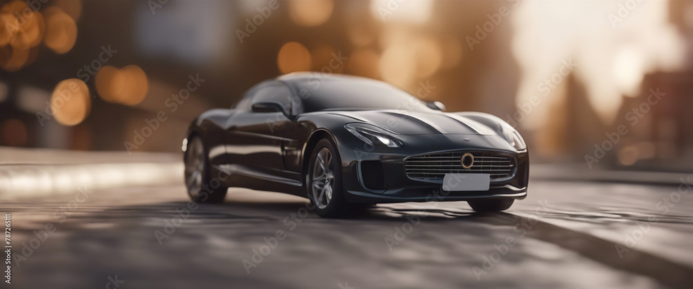 Luxury premium realistic high-speed car