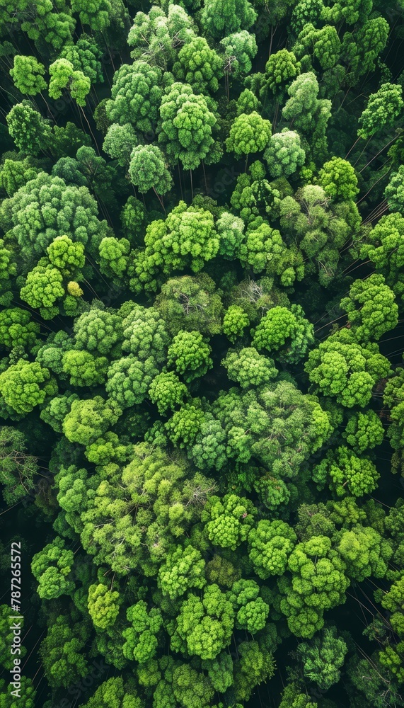 Drone view  mangrove forest capturing co2 for carbon neutrality and net zero emissions