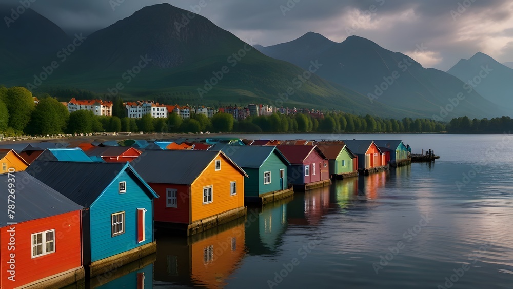 houses on the lake