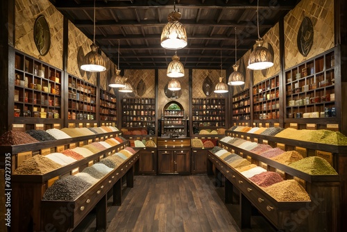 Spice shop interior, where fragrant treasures beckon exploration