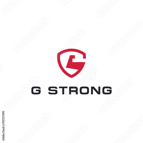 G shield strong simple sleek creative geometric modern logo design