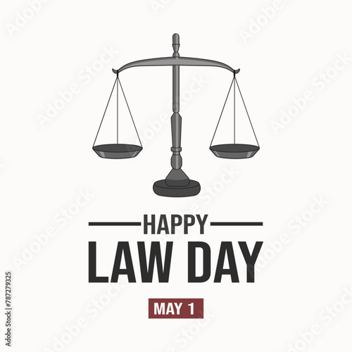 Happy Lawyer's Day vector illustration, May 1