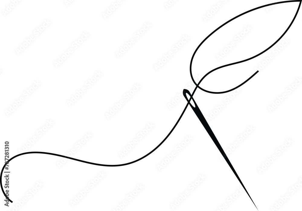 Needle with thread – stock vector Needle with thread – stock vector