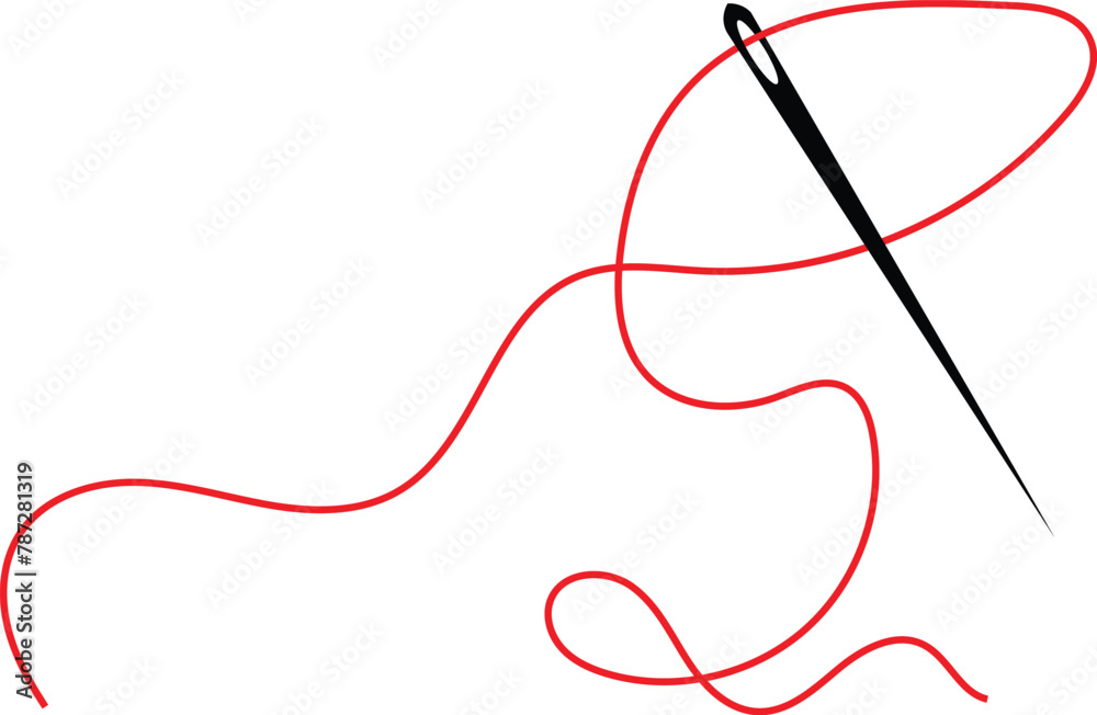 Needle with thread – stock vector Needle with thread – stock vector