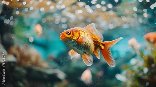 golden fish in aquarium © Jing