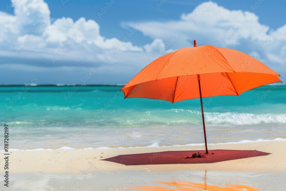 Are You Covered? Travel Insurance Concept for Secure and Safe Travels Abroad, Beach Signs in View