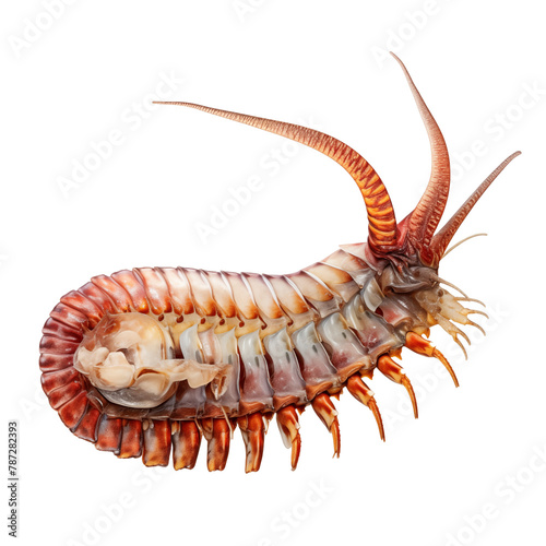 anomalocaris isolated on white photo